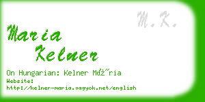 maria kelner business card